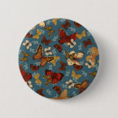 Blauer Schmetterling Button (Vorderseite)