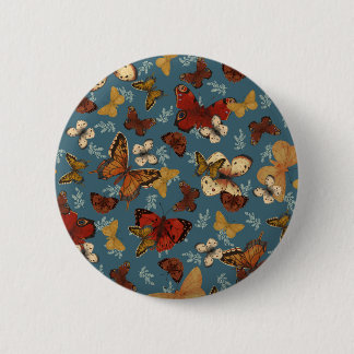 Blauer Schmetterling Button