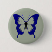 Blauer Schmetterling Button (Vorderseite)