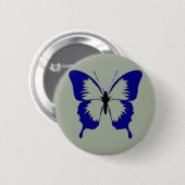 Blauer Schmetterling Button (Vorne & Hinten)