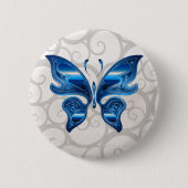Blauer Schmetterling Button (Vorderseite)