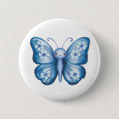 Blauer Schmetterling Button (Vorderseite)