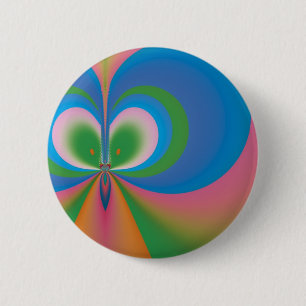 Blauer Schmetterling Button