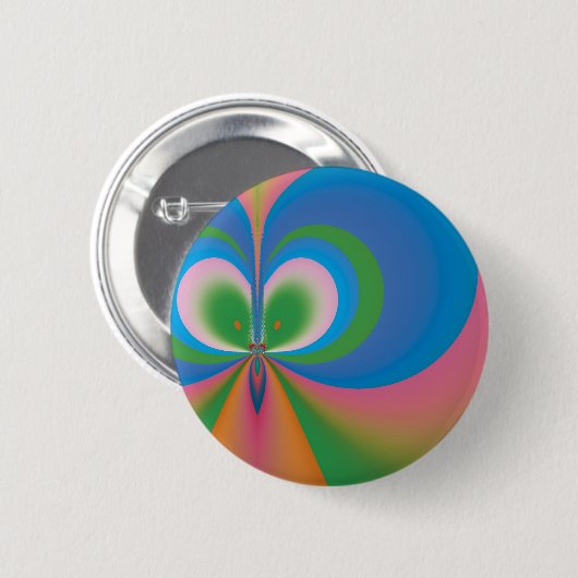 Blauer Schmetterling Button (Vorne & Hinten)
