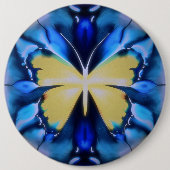 Blauer Schmetterling-Button in der Gefärbte Krawat Button (Vorderseite)