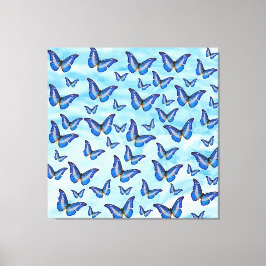 Blauer Schmetterling Canvas Print Leinwanddruck (Vorderseite)