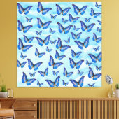 Blauer Schmetterling Canvas Print Leinwanddruck (Insitu (Wohnzimmer))