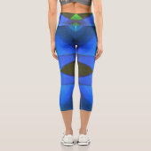 Blauer Schmetterling Capri Leggings (Rückseite)