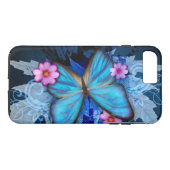 Blauer Schmetterling Case-Mate iPhone Hülle (Rückseite (Horizontal))