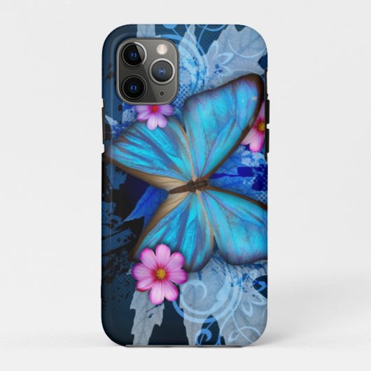 Blauer Schmetterling Case-Mate iPhone Hülle (Rückseite)