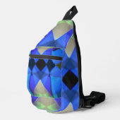 Blauer Schmetterling Crossbody Bag (Rechte Ecke)