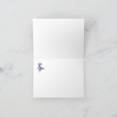 Blauer Schmetterling Dankeskarte (Innenseite)