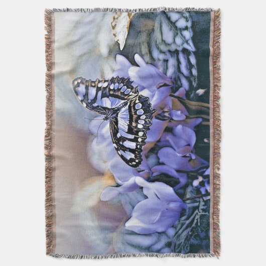 Blauer Schmetterling Decke (Vorderseite Vertikal)