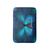 Blauer Schmetterling der Freude und des Glücks Badematte (Vorderseite Vertikal)