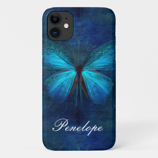 Blauer Schmetterling der Freude und des Glücks Case-Mate iPhone Hülle (Rückseite)