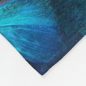 Blauer Schmetterling der Freude und des Glücks Fleecedecke (Ecke)