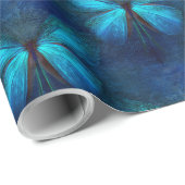 Blauer Schmetterling der Freude und des Glücks Geschenkpapier (Rolleneckpunkt)
