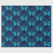 Blauer Schmetterling der Freude und des Glücks Geschenkpapier (Flach)