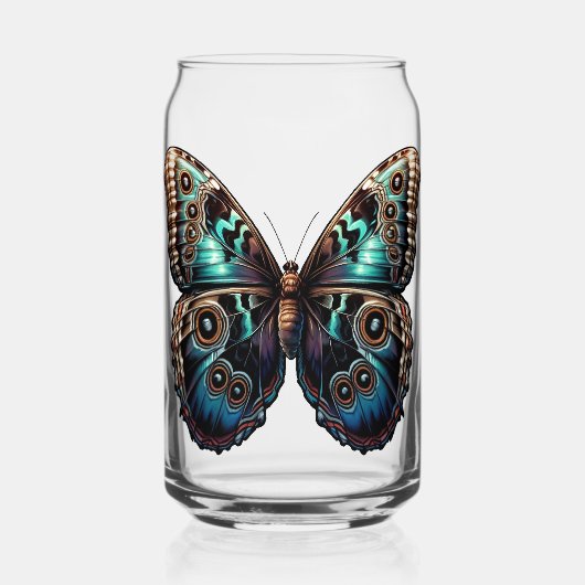 Blauer Schmetterling Dosenglas (Vorderseite)