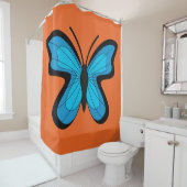 Blauer Schmetterling Duschvorhang (Beispiel)