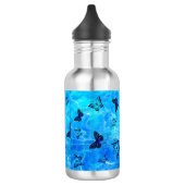 Blauer Schmetterling Edelstahlflasche (Links)