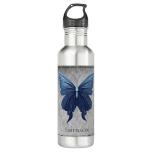 Blauer Schmetterling Edelstahlflasche