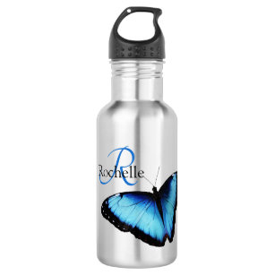 Blauer Schmetterling Edelstahlflasche