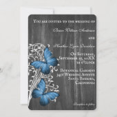 Blauer Schmetterling Einladung (Vorderseite)