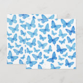 Blauer Schmetterling Feiertagskarte (Vorne/Hinten)