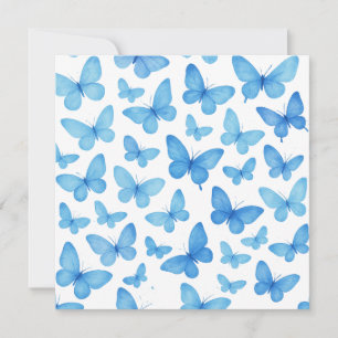 Blauer Schmetterling Feiertagskarte