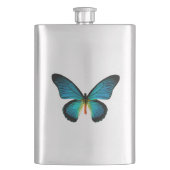 Blauer Schmetterling Flachmann (Vorderseite)