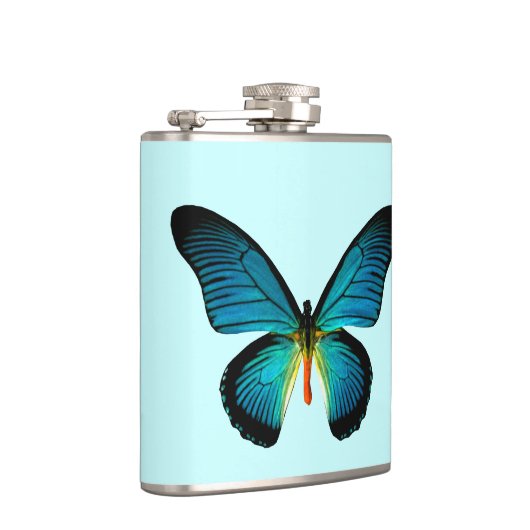 Blauer Schmetterling Flachmann (Rechts)