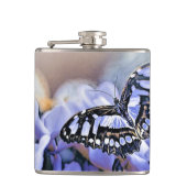 Blauer Schmetterling Flachmann (Vorderseite)