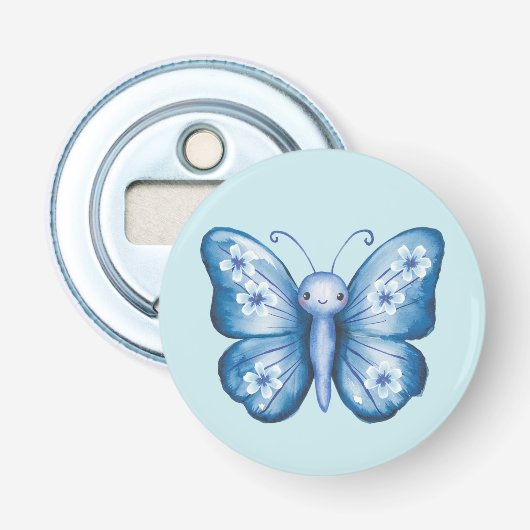 Blauer Schmetterling Flaschenöffner (Vorderseite)