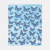 Blauer Schmetterling Fleece Blanket (Vorderseite)