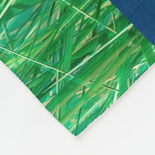 Blauer Schmetterling Fleecedecke (Ecke)