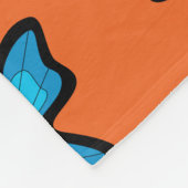 Blauer Schmetterling Fleecedecke (Ecke)