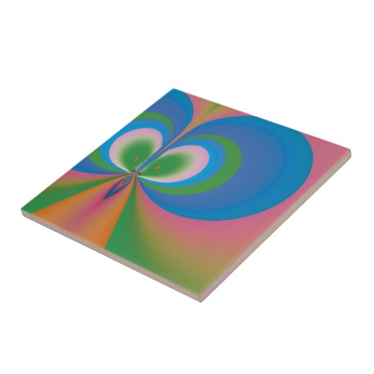 Blauer Schmetterling Fliese (Seite)