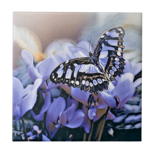 Blauer Schmetterling Fliese