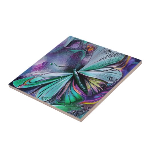 Blauer Schmetterling Fliese (Seite)
