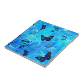 Blauer Schmetterling Fliese (Seite)