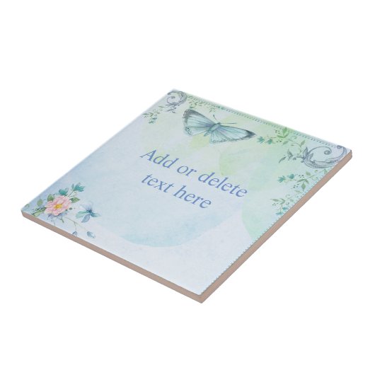 Blauer Schmetterling Fliese (Seite)