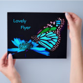 Blauer Schmetterling Flyer (Hand)