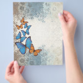 Blauer Schmetterling Flyer (Hand)