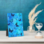 Blauer Schmetterling Fotoplatte (Seite)