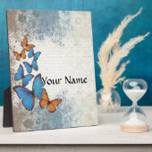 Blauer Schmetterling Fotoplatte (Seite)