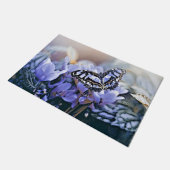 Blauer Schmetterling Fußmatte (Schrägansicht)