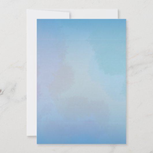 Blauer Schmetterling Geburtstagsparty Einladung (Rückseite)