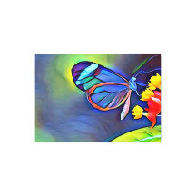 Blauer Schmetterling Gelbe Blume