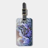 Blauer Schmetterling Gepäckanhänger (Vorderseite vertikal)